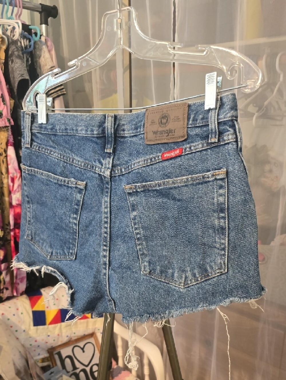 Wrangler Blue Denim Jeans with Red Logo Tab